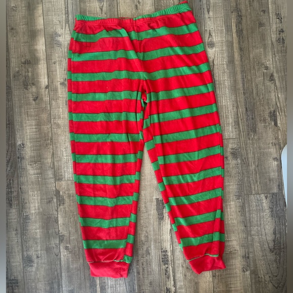 Striped Fleece Christmas PJ bottoms - Picture 2 of 6